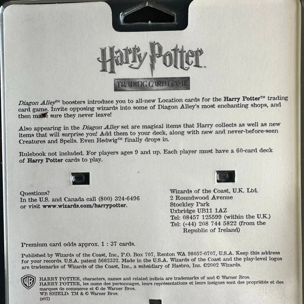 Wizards of the Coast Harry Potter Trading Cards 2001